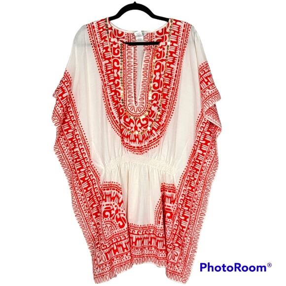 Trina Turk Silk Blend Short Caftan SZ XS